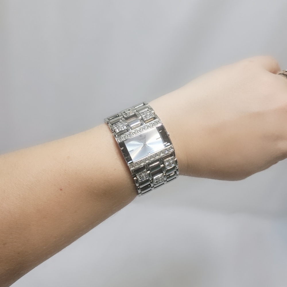 Guess Chain Link Rhinestone Watch - Picture 8 of 8